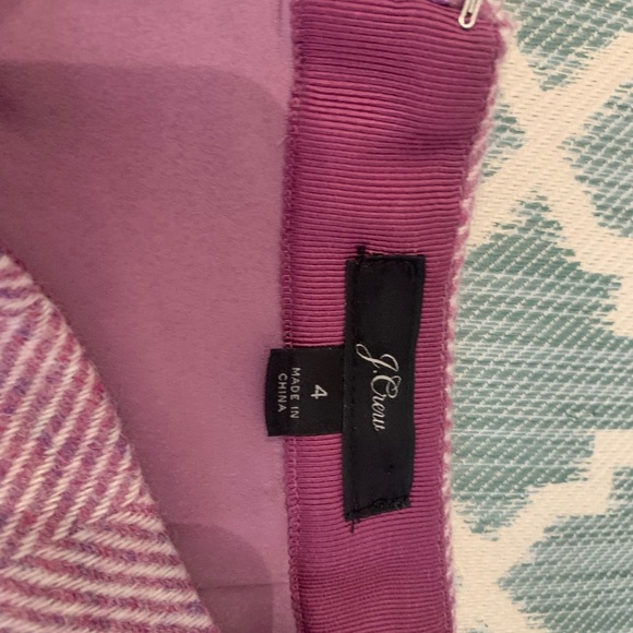 I.Crew wool herringbone skirt -size 4 -purple - Picture 4 of 5
